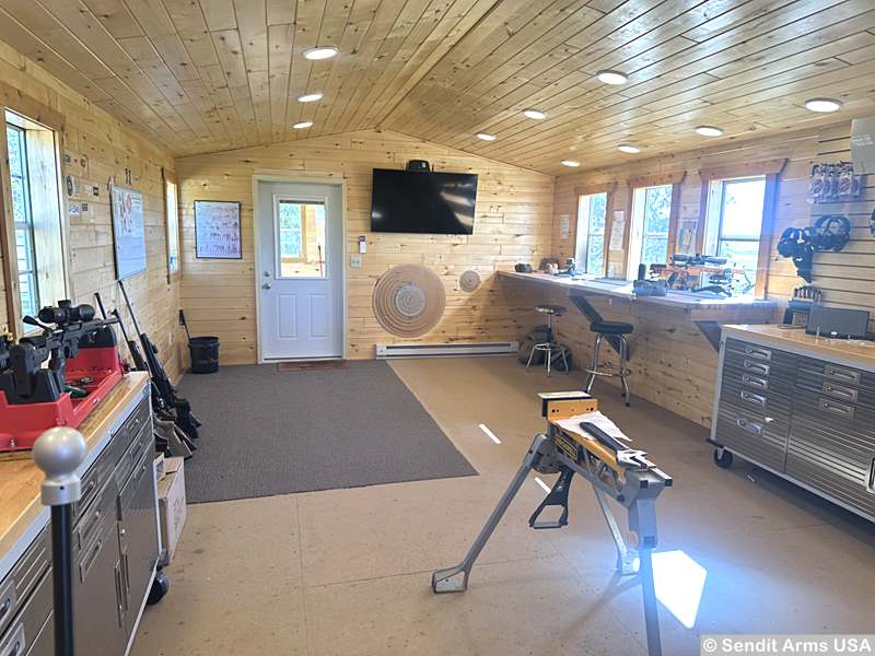 Practice your rifle accuracy from an enclosed and comfortable building at Sendit Arms USA in Valley City, North Dakota.